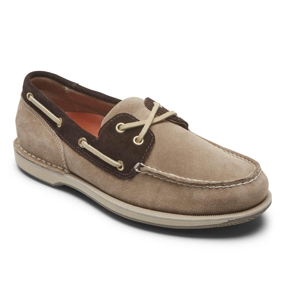 Rockport Mens Perth - Boat Shoes Grey - MPS619083